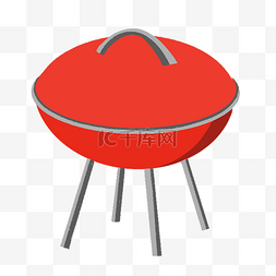 烧烤剪贴画红色烧烤炉