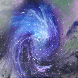 蓝色夜空耀眼的螺旋星系