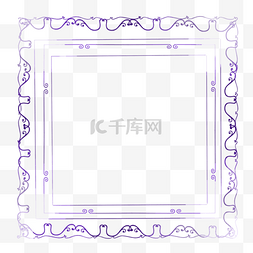 欧式藤蔓素材图片_渐变紫色欧式藤蔓边框