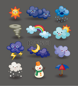 winter字图片_cartoon weather icon