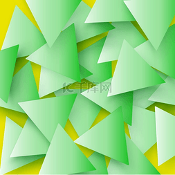 形状封面图片_绿色抽象多边形几何纹理，三角形