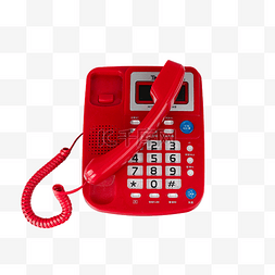 座机打电话图片_红色座机电话