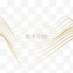 线条开源图片_金色曲线金线线条波纹