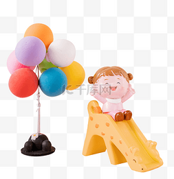 儿童玩气球图片_儿童节六一彩色气球