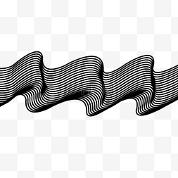 黑白抽象条纹曲线背景