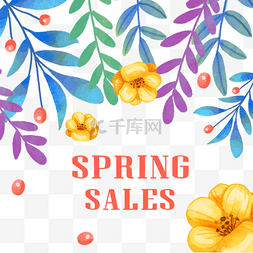 春季促销花朵图片_蓝色植物春季鲜花促销