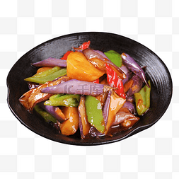 青椒豆干图片_中国传统美食地三鲜
