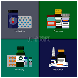 安瓿图片_带有标题的药物和药房海报、管状