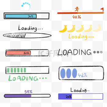 loading界面免抠设计素材-免抠模板设计PSD图片下载-千库网