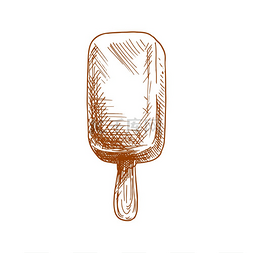 爱斯基摩冰淇淋巧克力釉孤立的素