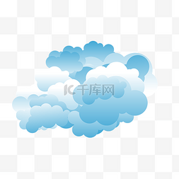 云层扁平图片_矢量扁平云朵云层