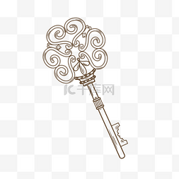 复古欧式花纹钥匙装饰品