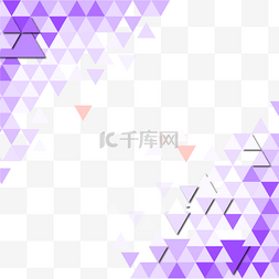 几何抽象边框紫色三角形