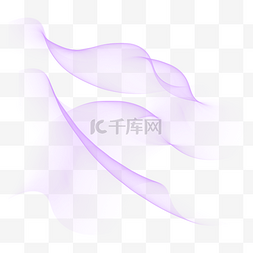 紫色半透明丝带古典飘带