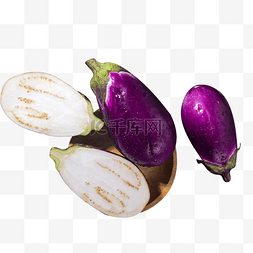 蔬菜切片茄子紫色茄子