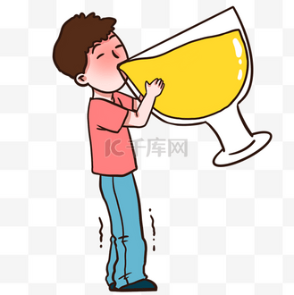 喝酒喝醉醉酒男子酗酒动图gif_psd_素材_图片-千库网