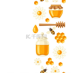 产品蜂蜜图片_与蜂蜜项目的无缝模式。