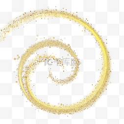 金色粒子效果图片_螺旋盘绕粒子金色抽象光效
