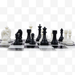 国际象棋黑白棋盘棋子