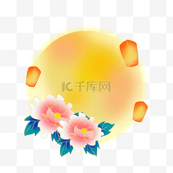 中秋中秋节国潮月亮边框