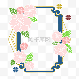 樱花背景图图片_日本传统樱花花纹边框