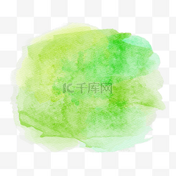 水彩叠加图片_笔触笔刷绿色大面积水彩风格