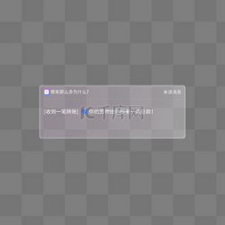 弹窗ui图片_趣味未读消息提醒毛玻璃弹窗