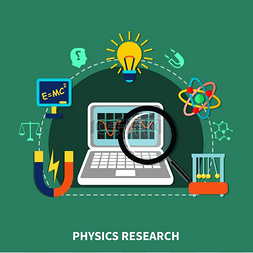 物理矢量图片_物理研究要素物理研究设计元素符