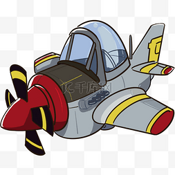 战斗机插画图片_战机灰色战斗机空军空战机
