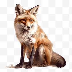 插画狐狸图片_卡通手绘动物狐狸