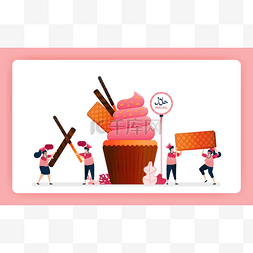 网站登陆ui图片_烹饪哈拉尔甜草莓杯蛋糕的说明。