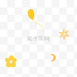 黄色气球鲜花装饰