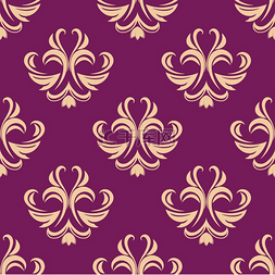 用于背景和纺织品设计的紫色和米