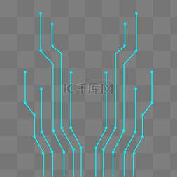 科技感线条网状图片_蓝色科技点线结构