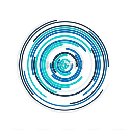 明亮的蓝色抽象背景，由彩色圆圈