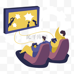 电子科技屏幕图片_电子游戏概念图电子设备插画