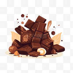 巧克力流下来图片_一盘巧克力美食充饥零食美味