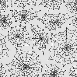 蜘蛛 web 无缝背景。矢量模式