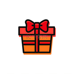 盒子里面的图片_礼物和圣诞节的优雅，带可爱红色