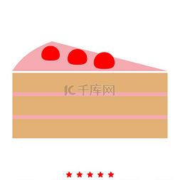 蛋糕图标扁平风格蛋糕图标它是扁