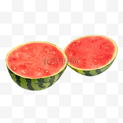 夏季新鲜西瓜图片_夏季水果无籽西瓜