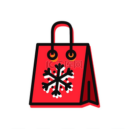 购物季图片_包装有雪花图像和花边来固定它，