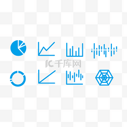 蓝色数据分析图表