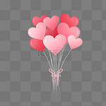情人节妇女节粉色爱心气球