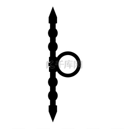 日本武士矢量素材图片_武士的圣天苏武器为手图标黑色矢