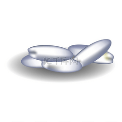 矢量米粒图片_白米粒堆孤立特写矢量图用于烹饪