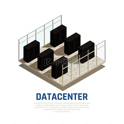 服务器数据库图标图片_数据中心概念与服务器数据库和计