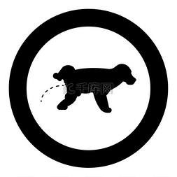 可爱小狗插图图片_撒尿的狗小狗撒尿的宠物用凸起的