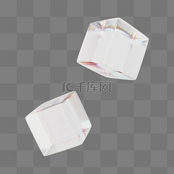 3d透明方块图片_3DC4D立体透明冰块
