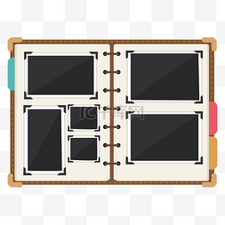 学院风相册图片_空白相册书签边框